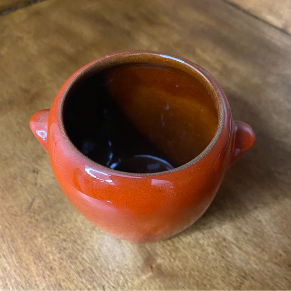 Vintage FRANKOMA Flame Orange Creamer and Sugar - Picture 8 of 8